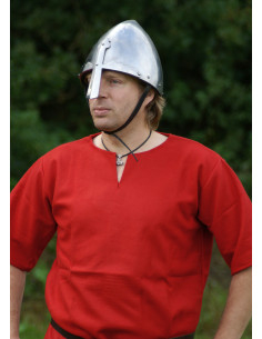 Tunique viking en laine, couleur rouge 2