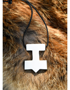 Pendentif Marteau de Thor en os
