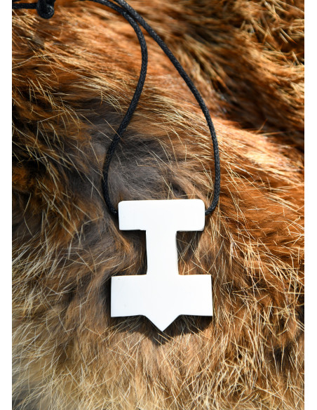 Pendentif Marteau de Thor en os
