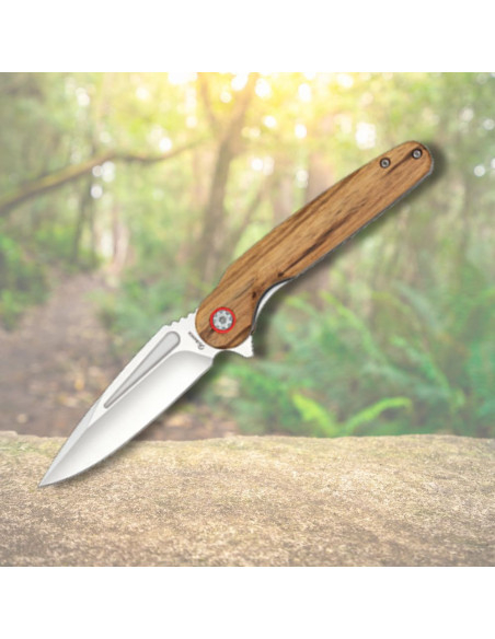 Couteau de camp Albainox en bois...