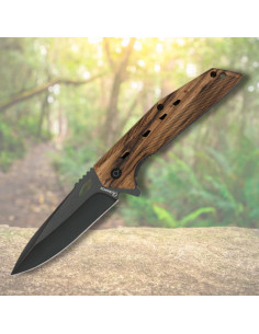 Couteau de campagne Albainox en bois zèbre (20,3 cm).