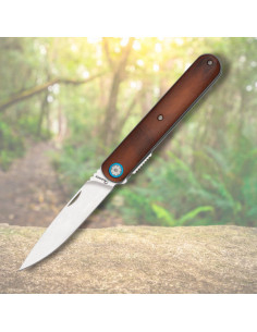 Couteau de campagne Albainox poignée en aluminium et bois