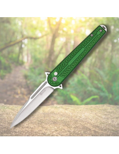 Couteau Albainox à poignée en aluminium vert (20,2 cm.9