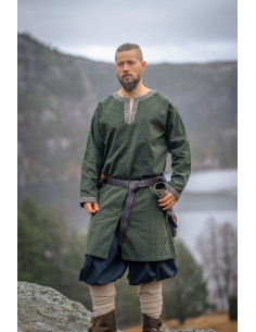 Tunique viking longue modèle Aegir, couleur verte