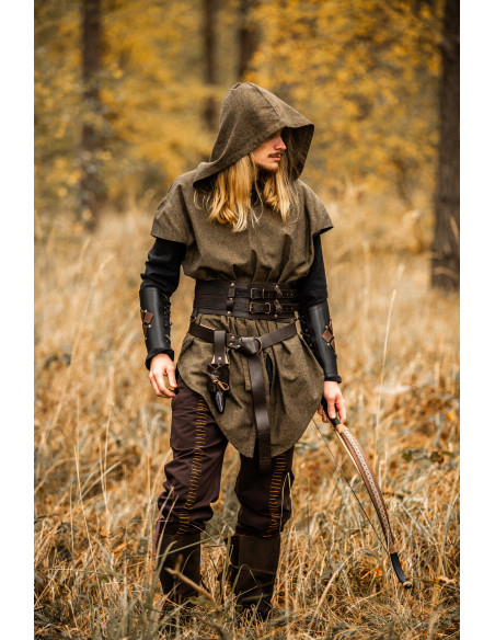 Tunique médiévale à capuche modèle...