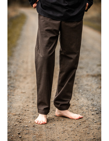 Pantalon médiéval modèle Peter, couleur marron foncé