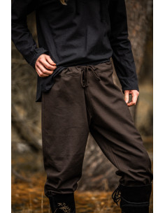 Pantalon médiéval modèle Peter, couleur marron foncé 2