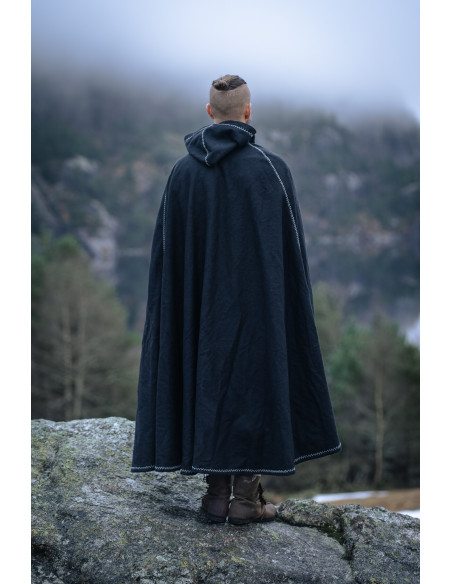 Cape viking en laine avec capuche...