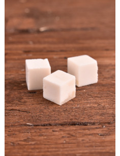 Dés de os, sans points, ensemble de 3 pièces