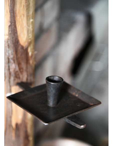 Chandelier mural 1 bougie, forgé à la...