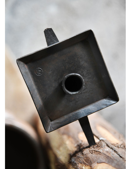 Chandelier mural 1 bougie, forgé à la...