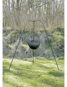 Grand trépied, forgé à la main, environ 155 cm