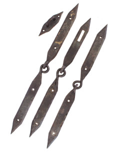 Ferrures de coffre viking, ensemble de 2 charnières et 1...