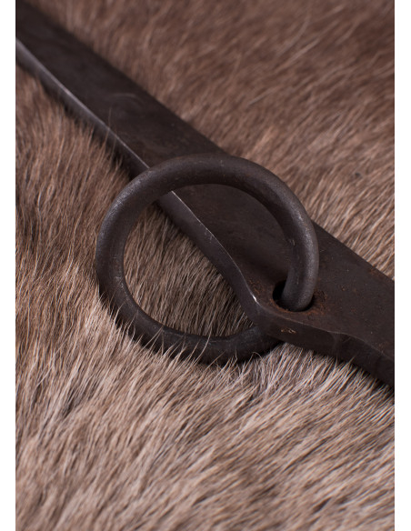 Piquet avec anneau, en acier forgé à...