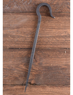 Piquet pour tente, en acier forgé à la main (34 cm).