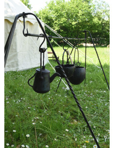 Barre rectangulaire pour campement médiéval, 6 trous 2