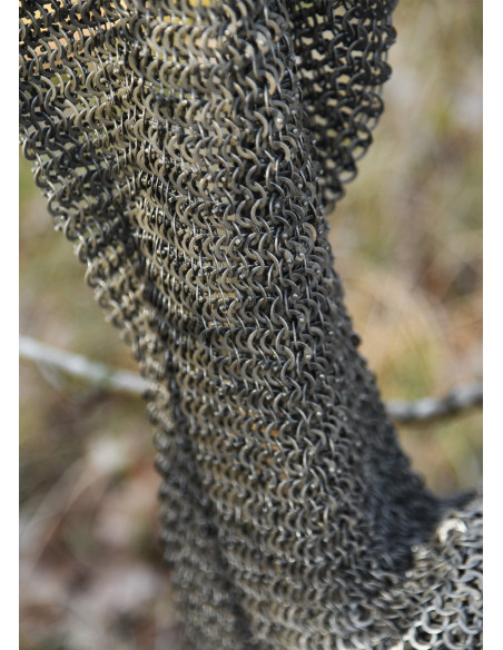 Jambières en mailles, anneaux plats...