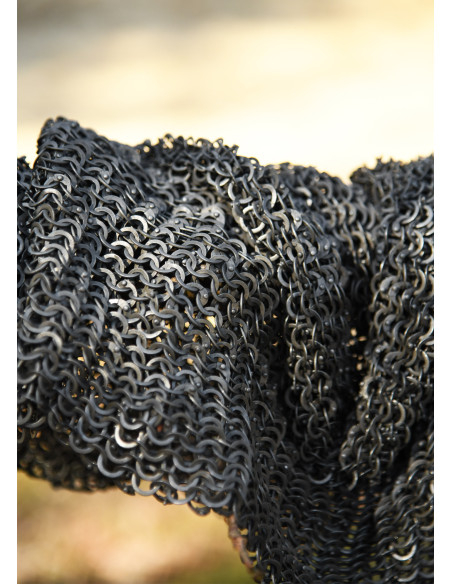 Jambières en mailles, anneaux plats...