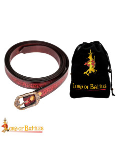 Ceinture médiévale artisanale en relief avec design... 2