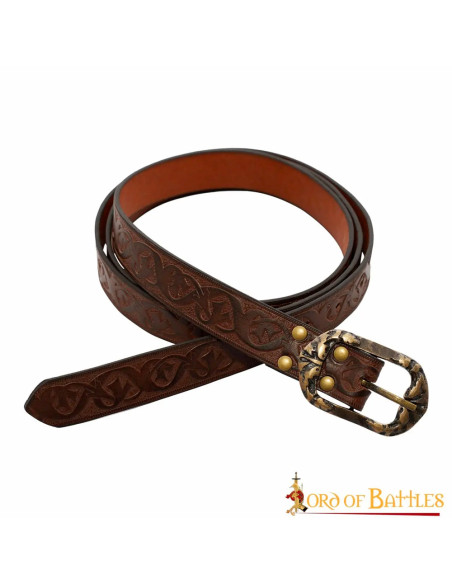 Ceinture Renaissance en cuir marron...