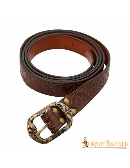 Ceinture Renaissance en cuir marron...