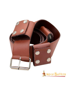 Ceinture en cuir faite à la main pour LARP et Cosplay 2