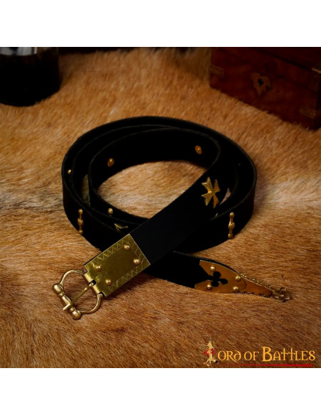 Ceinture médiévale en cuir avec...