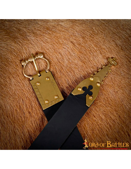 Ceinture médiévale en cuir avec...