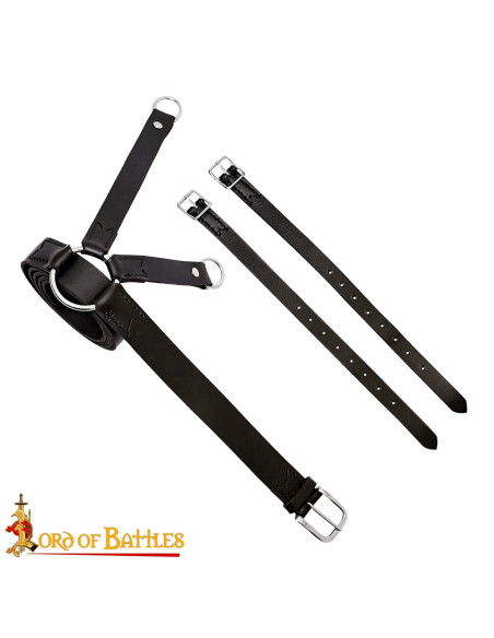 Tahalí médiéval en cuir pour...