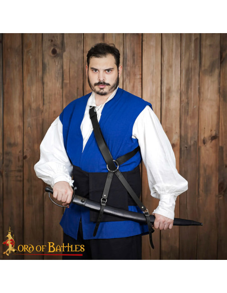 Tahalí médiéval en cuir pour...