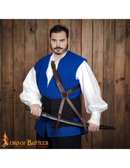 Tahalí médiéval en cuir pour...