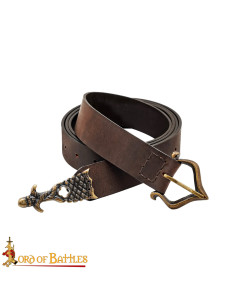 Ceinture médiévale Renaissance boucle en laiton, couleur... 2