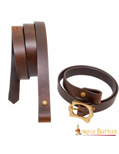 Tahalí médiéval en cuir pour épée romaine, couleur marron