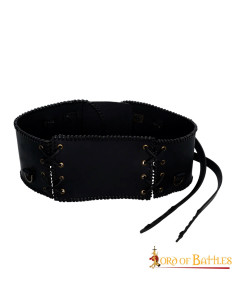 Ceinture large de guerrier faite à la main, couleur noire 2