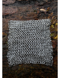 Pièce de maille de 20 x 20 cm. anneaux plats