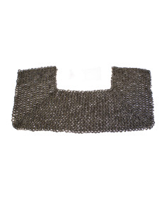 Protector de cou de haubert, anneaux plats de 9 mm.