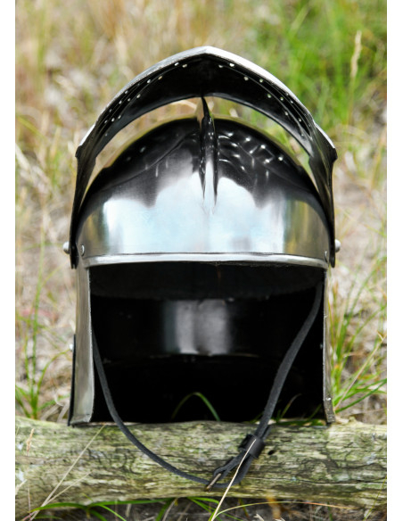 Coiffe médiévale avec visière, année...