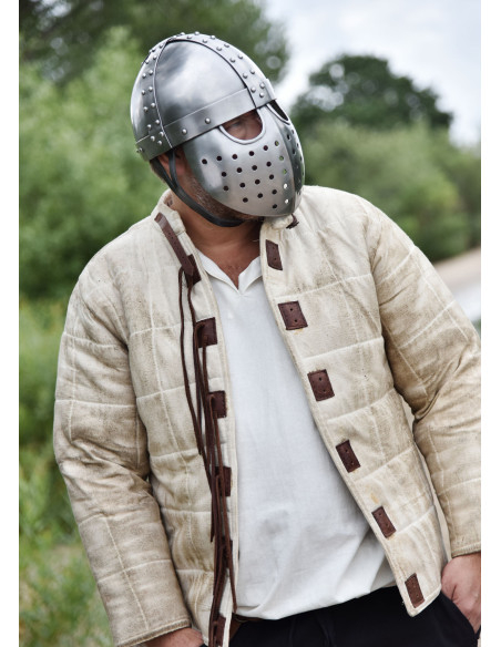 Casque Crusader Spangenhelm avec visière