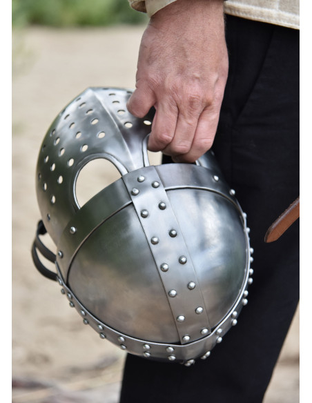Casque Crusader Spangenhelm avec visière