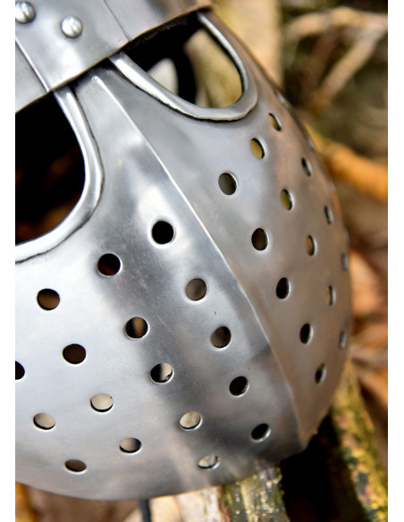 Casque Crusader Spangenhelm avec visière