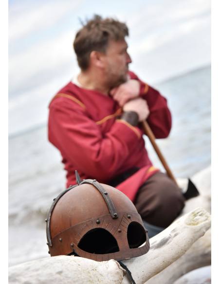 Casque viking Gjermundbu avec cotte...