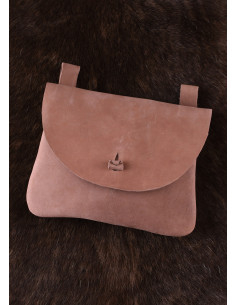 Sac en cuir avec passants pour ceinture, forme carrée