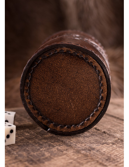 Verre à dés en cuir noir, design de...