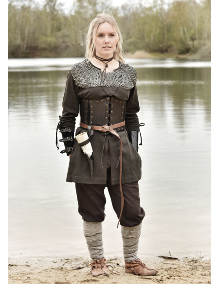 Corps en cuir avec doublure en daim