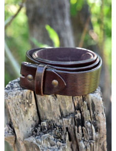 Ceinture médiévale sans boucle, fabriquée en cuir 2