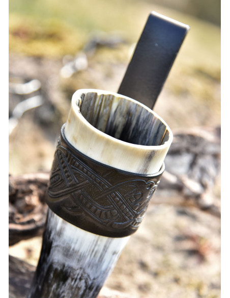 Tahalí pour corne avec motif de...