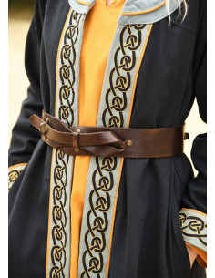 Ceinture médiévale en cuir noué, marron