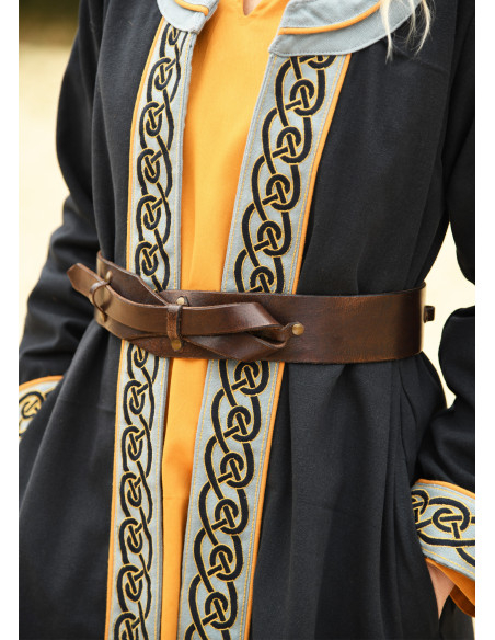 Ceinture médiévale en cuir noué, marron