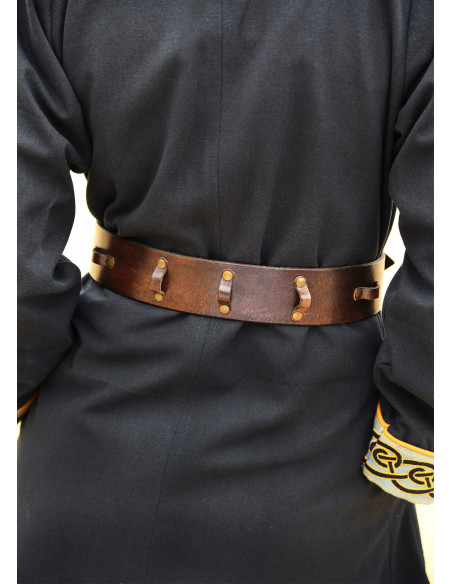 Ceinture médiévale en cuir noué, marron