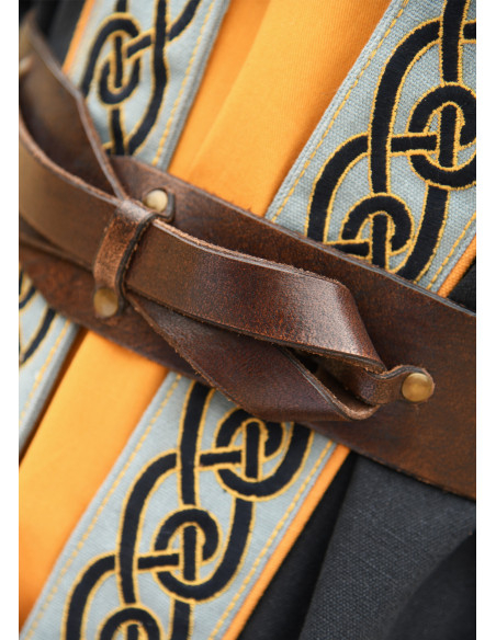 Ceinture médiévale en cuir noué, marron